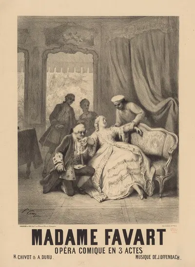 Madame Favart. Opéra-comique en 3 actes by Прюдент-Луи Лерай, 1879 — digital art print download