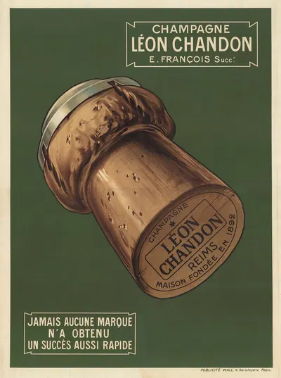 Champagne Léon Chandon by Publicité Wall, 1909 — digital art print download