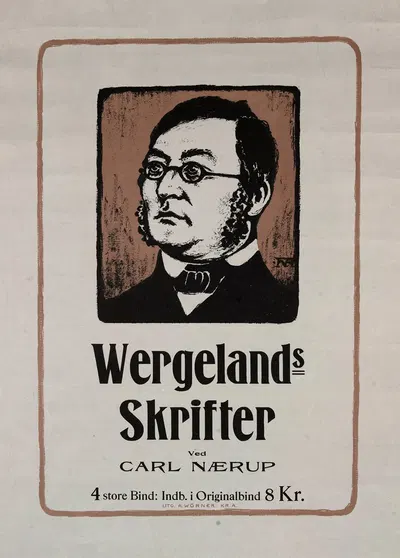 Wergelands Skrifter. Ved Carl Nærup by A. Wørner lito, 1897 — digital art print download