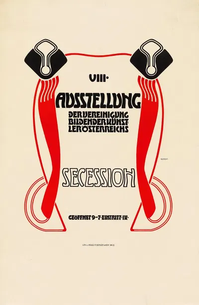 Plakat für die 8. Ausstellung der Secession by Адольф Бёхм, 1900 — digital art print download