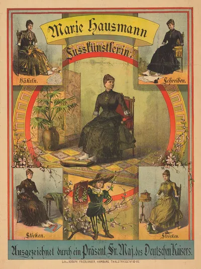 Marie Hausmann. Fusskünstlerin by Адольф Фридлендер Лит., 1888 — digital art print download