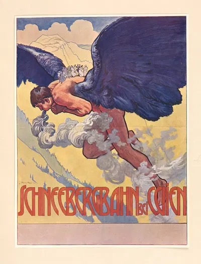 Schneebergbahn. Nach dem Originalentwurf des Künstlers by Альфред Роллер — digital art print download