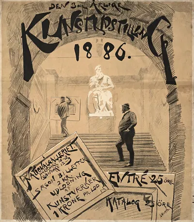 Den 3die Årlige Kunstudstilling 1886 by Andreas Bloch, 1886 — digital art print download