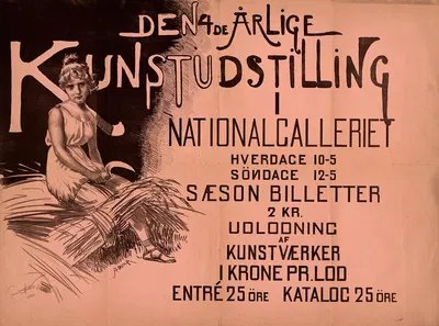 Den 4de Årlige Kunstudstilling i Nationalgalleriet by Андреас Блох, 1887 — digital art print download