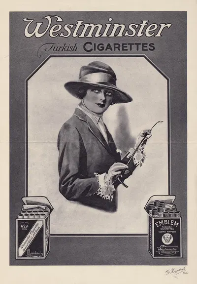 Westminster Turkish cigarettes by AS Dyptryk, 1926 — digital art print download
