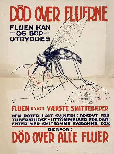 Död over fluerne; fluen kan – og bör – utryddes by Atelier E-O — digital art print download