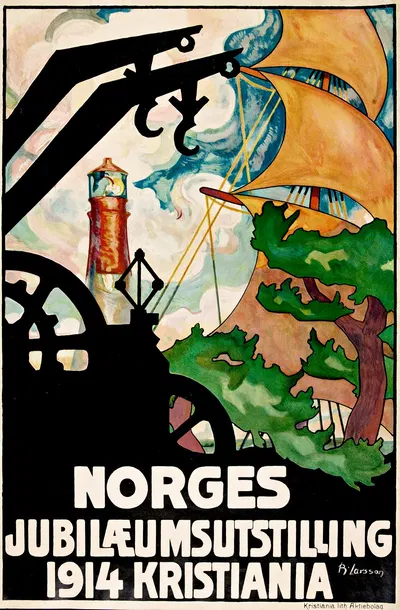 Norges Jubilæumsutstilling 1914 Kristiania by Brynjulf Larsson, 1914 — digital art print download
