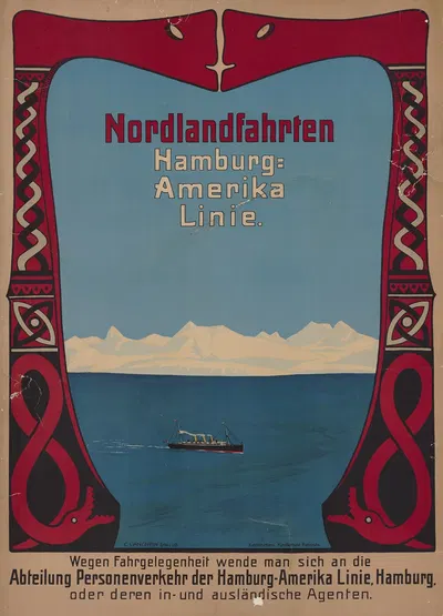 Nordlandfahrten ; Hamburg-Amerika Linie by Carl Langhein — digital art print download