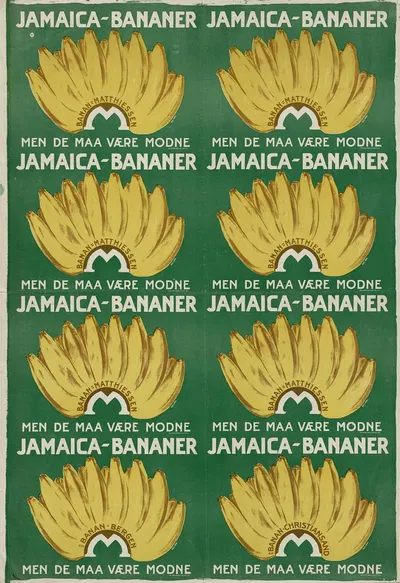 Jamaica-bananer. Men de maa være modne by Den Private Opmaaling, 1920 — digital art print download
