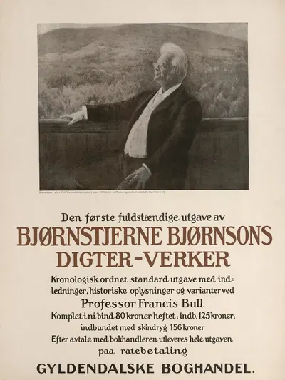 Den første fuldstændige utgave av Bjørnstjerne Bjørnsons Digter-verker by Erik Werenskiold — digital art print download