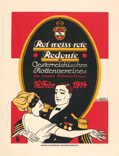 Rot-weiss-rote Redoute 1914 by Hans Neumann — digital art print download
