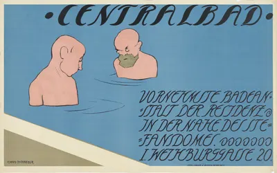 Plakat für das Centralbad (Zentralbad), I. Weihburggasse 20 by Германн Гром-Роттмайер, 1904 — digital art print download