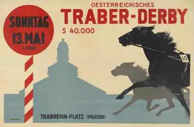 OESTERREICHISCHES TRABER-DERBY by Дж. Вайнер, 1934 — digital art print download