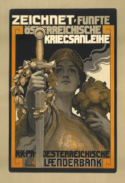 Plakat der Österreichischen Länderbank für die 5. Kriegsanleihe by Дж. Вайнер, 1916 — digital art print download