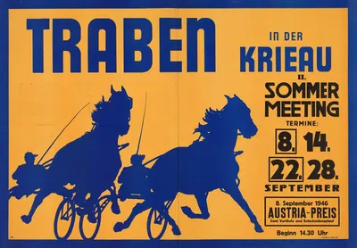 Traben in der Krieau – II. Sommermeeting 1946 by Дж. Вайнер, 1946 — digital art print download