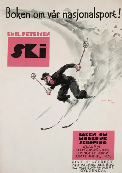 Emil Petersen; Ski by Йохан Булл, 1934 — digital art print download
