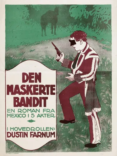 Den Maskerte bandit by Jul. Hess & Co., 1920 — digital art print download