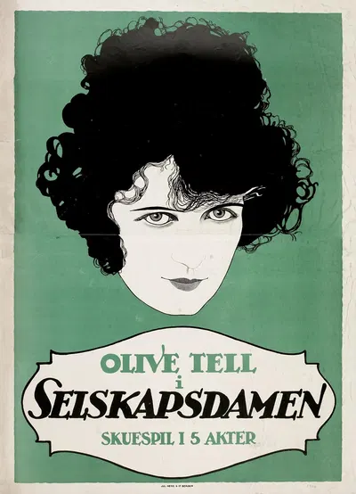 Olive Tell i Selskapsdamen by Jul. Hess & Co., 1920 — digital art print download