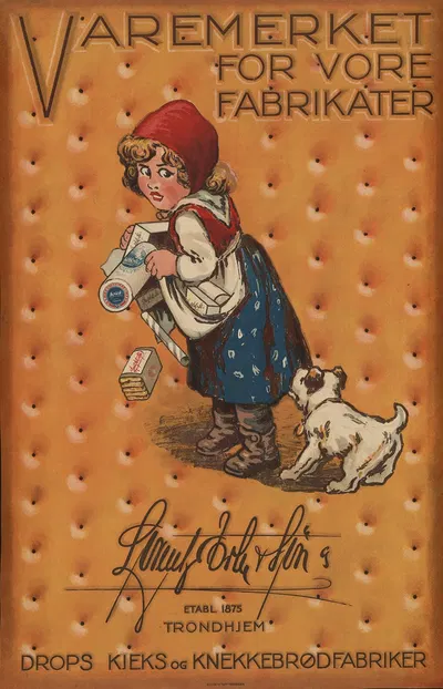 Varemerket for vore fabrikater by Keller & Toft, 1919 — digital art print download