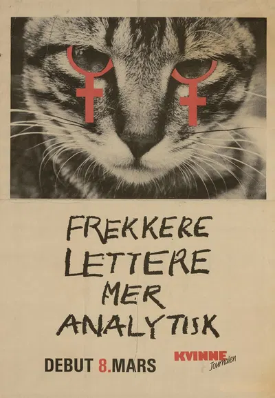 Frekkere, lettere, mer analytisk. Kvinnejournalen. Debut 8. mars. by Kvinnefronten (The Women's Front) — digital art print…