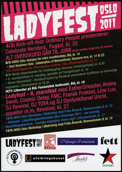 Ladyfest Oslo 2011 by Kvinnefronten (The Women's Front), 2011 — digital art print download