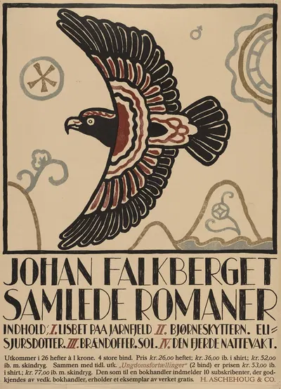 Johan Falkberget ; Samlede romaner by Litografia. Bekkelaget — digital art print download
