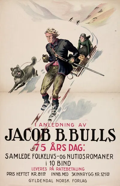 I anledning av Jacob B. Bulls 75 års dag; Samlede folkelivs- og nutidsromaner i 10 bind by Norsk lithografisk Officin, 1928…