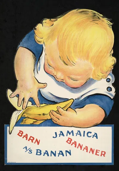 Jamaica, bananer, barn by Norsk lithografisk Officin — digital art print download