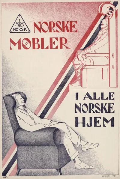 Norske møbler i alle norske hjem by Norsk lithografisk Officin — digital art print download