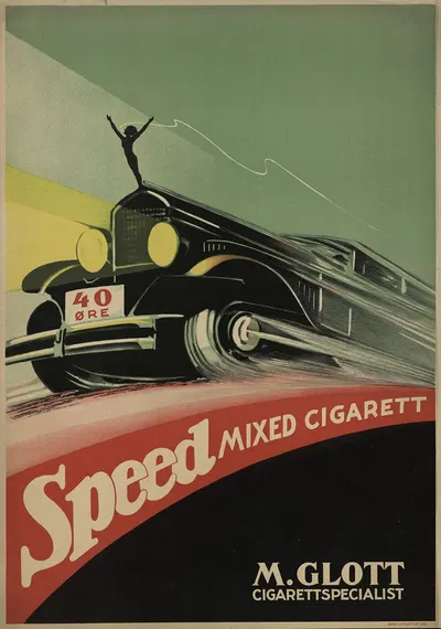 Speed mixed cigarett 40 øre by Norsk lithografisk Officin, 1932 — digital art print download