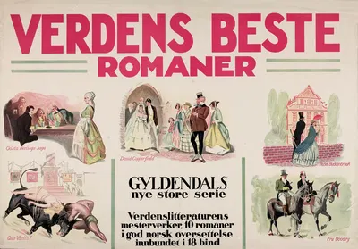 Verdens beste romaner by Norsk lithografisk Officin — digital art print download