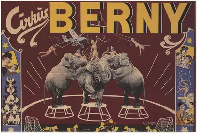 Cirkus Berny 1956 by Oscar Knudsen, 1956 — digital art print download