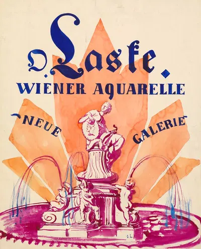 Ausstellungsplakat – Oskar Laske, Wiener Aquarelle. Neue Galerie. by Оскар Ласке, 1927 — digital art print download