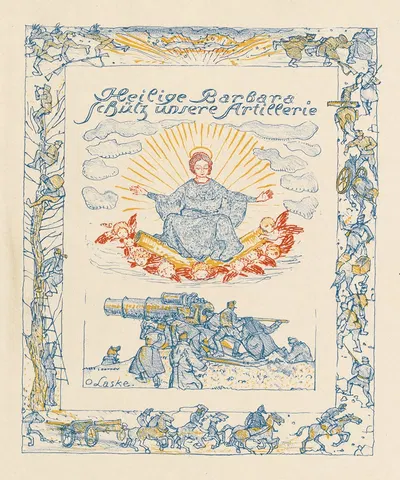 Heilige Barbara. Schütz unsere Artillerie by Оскар Ласке, 1917 — digital art print download