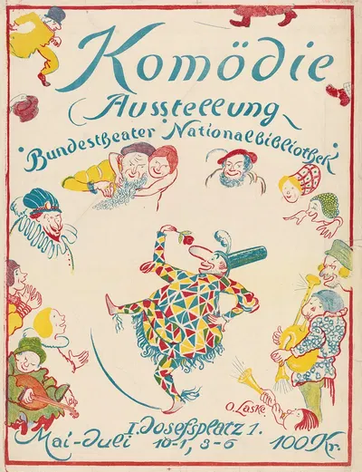 Plakate der Ausstellung 'Komödie' in der Nationalbibliothek by Oskar Laske, 1922 — digital art print download