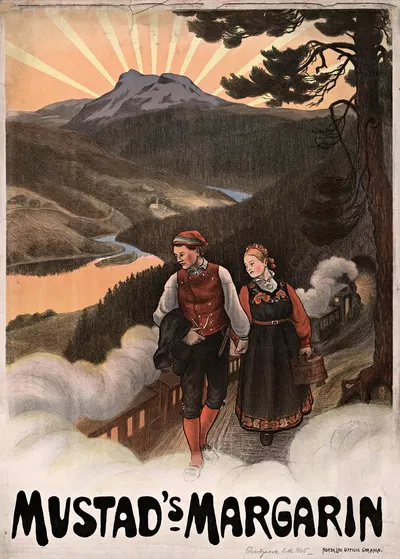 Mustad's Margarin by Отар Хольмбо, 1905 — digital art print download