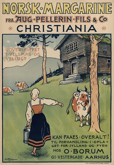 Norsk Margarine fra Aug. Pellerin Fils & Co. Christiania by Paul Fischer, 1897 — digital art print download