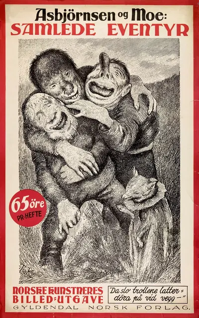 Asbjörnsen og Moe; Samlede eventyr. Norske kunstneres billedutgave by Теодор Киттельсен, 1936 — digital art print download