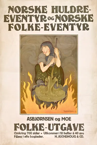 Norske huldre-eventyr og norske folke-eventyr. Asbjørnsen og Moe. Folkeutgave by Теодор Киттельсен, 1914 — digital art…