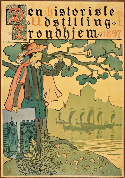Den historiske Udstilling i Trondhjem 1897 by Торольф Хольмбё, 1897 — digital art print download
