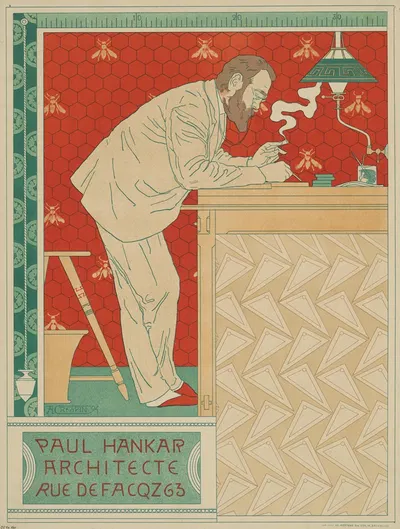 Paul Hankar Architecte by Adolphe Crespin, 1894 — digital art print download