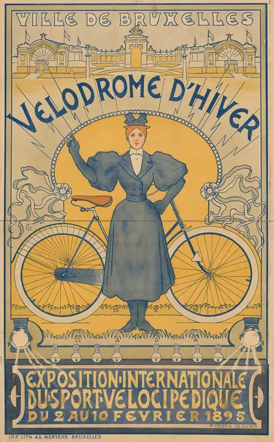 Velodrome d'hiver by Adolphe Crespin, 1895 — digital art print download