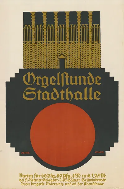 Orgelstunde Stadthalle. Hannover by Энне Кокен, 1900 — digital art print download