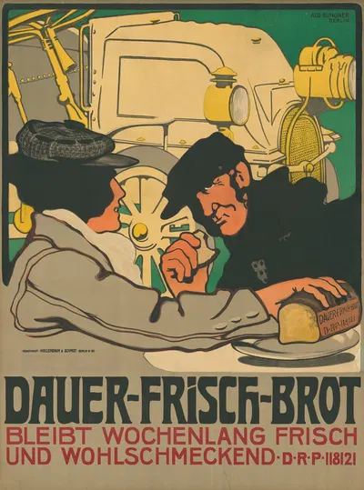 Dauerfrisch-Brot. Bleibt wochenlang frisch und wohlschmeckend by Albert Klingner, 1904 - 1906 — digital art print download