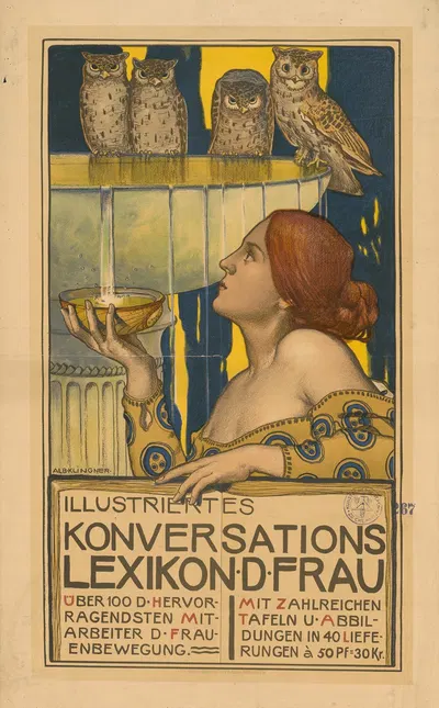 Illustriertes Konversations-Lexikon der Frau by Albert Klingner, 1899 — digital art print download