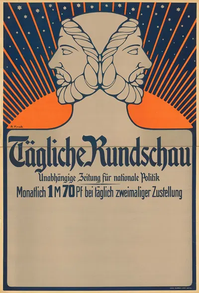 Tägliche Rundschau. Unabhängige Zeitung für nationale Politik by Albert Knab, 1900 - 1901 — digital art print download