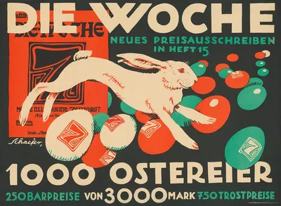 Die Woche, 1000 Ostereier, Preisausschreiben by Albert Schaefer-Ast, 1914 — digital art print download