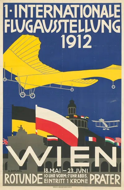1. Internationale Flugausstellung Wien 1912 by Alois Zapletal, 1912 — digital art print download