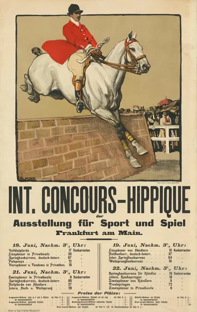 Internationaler Concours Hippique der Ausstellung für Sport und Spiel. Frankfurt am Main by Анджело Янк, 1890 - 1913 —…