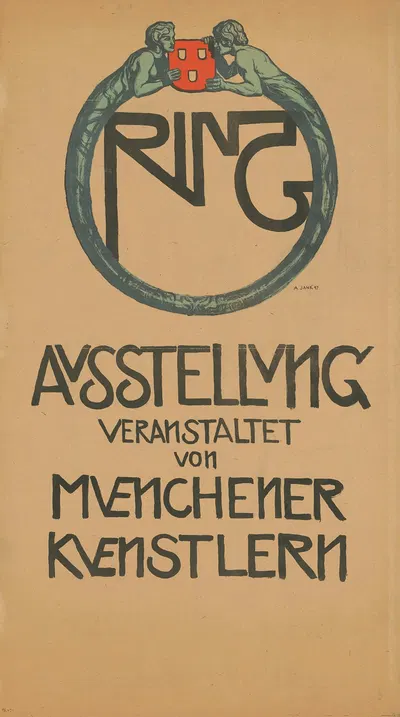 Ring. Ausstellung Münchner Künstler by Анджело Янк, 1897 — digital art print download